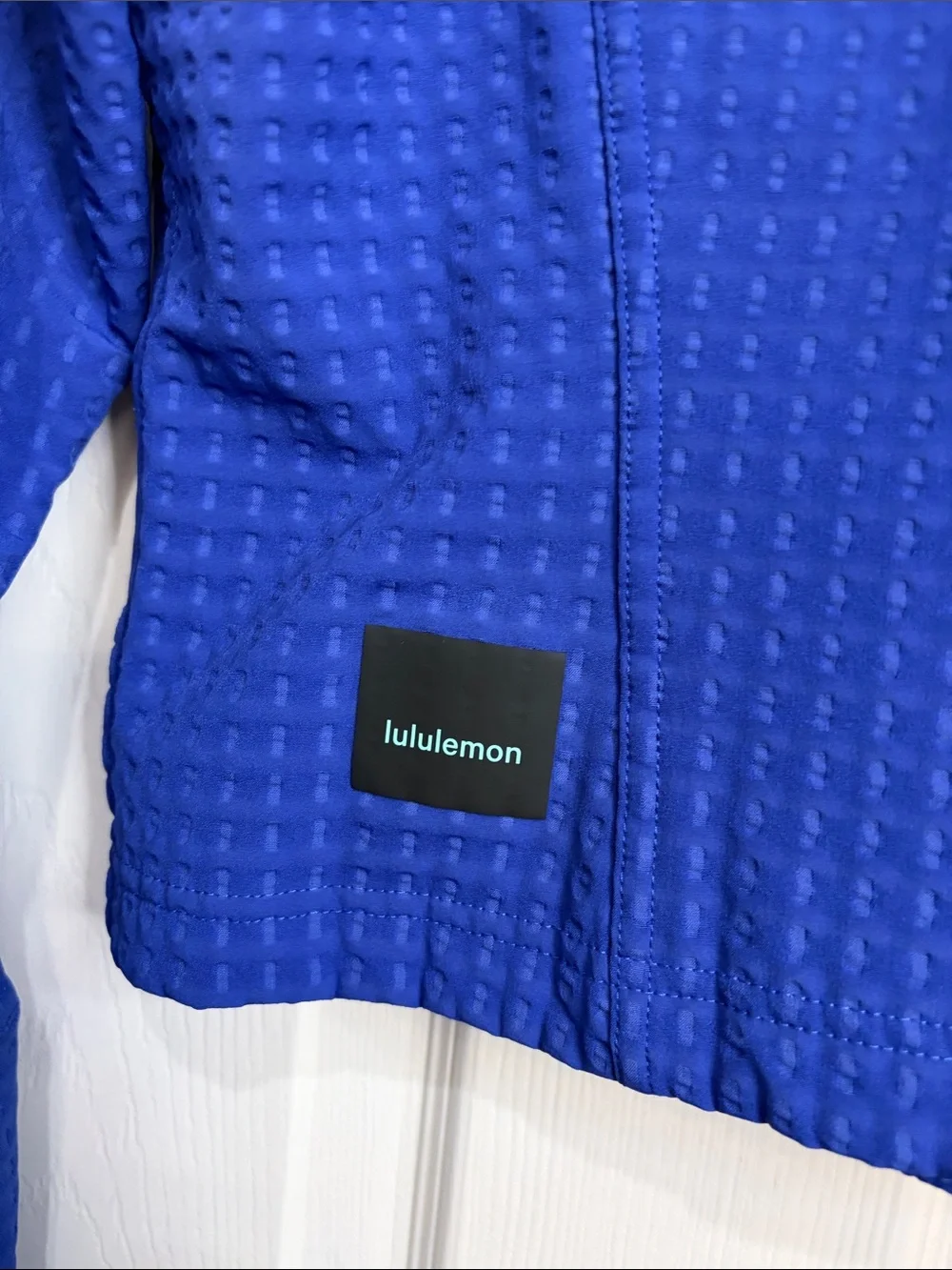 341. Lululemon Water-Repellent Fleece Hiking Jawcket Psychic Blue size 8 EUC